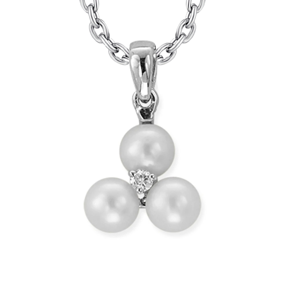 Pırlanta İnci Gümüş Kolye