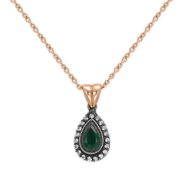 0.51 Karat Zümrüt Elmas Kolye