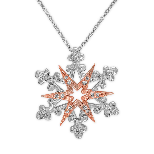 Pırlanta Kar Tanesi Kolye