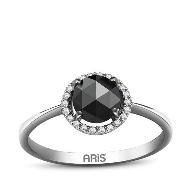 Siyah Beyaz Pırlanta Yüzük