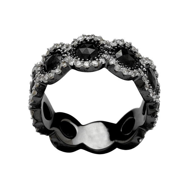 3.38 Karat Siyah Pırlanta Tamtur Yüzük