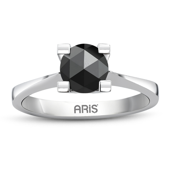 Siyah Pırlanta Tektaş Yüzük