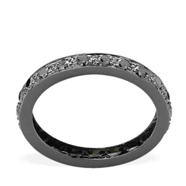 0.46 Karat Siyah Pırlanta Tamtur Alyans