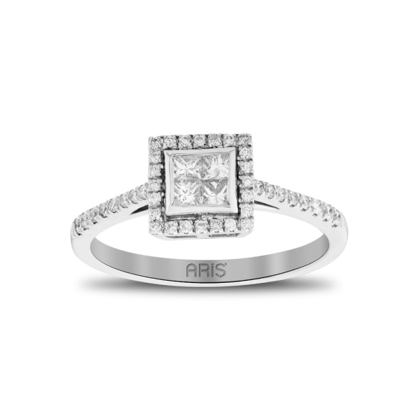 Pırlanta Prenses Kesim Fantezi Yüzük