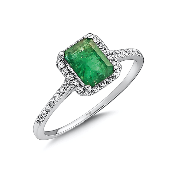 1 Karat Zümrüt Pırlanta Yüzük