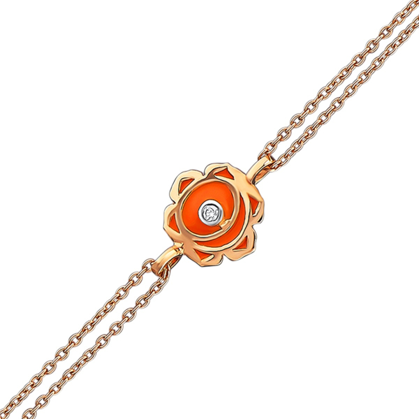 Pırlantalı Sakral Çakra (Svadhistana) Bileklik Mineli