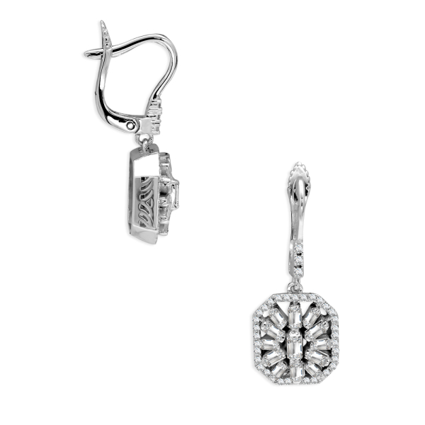 Pırlanta Fantezi Baget Küpe 