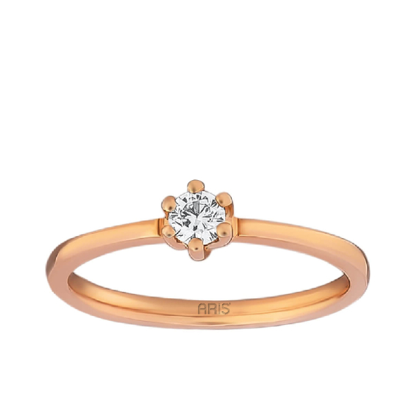 0.13 Karat Pırlanta Tektaş Yüzük Ancona