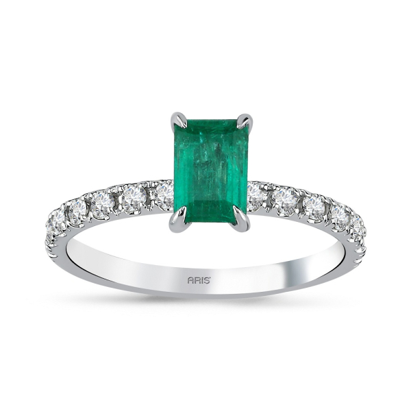 0.94 Karat Pırlanta Zümrüt Yüzük