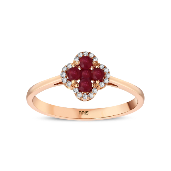 0.27 Karat Yakut Pırlanta Yüzük